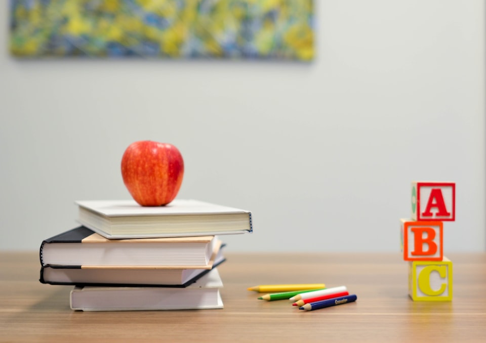 Classroom with books and supplies