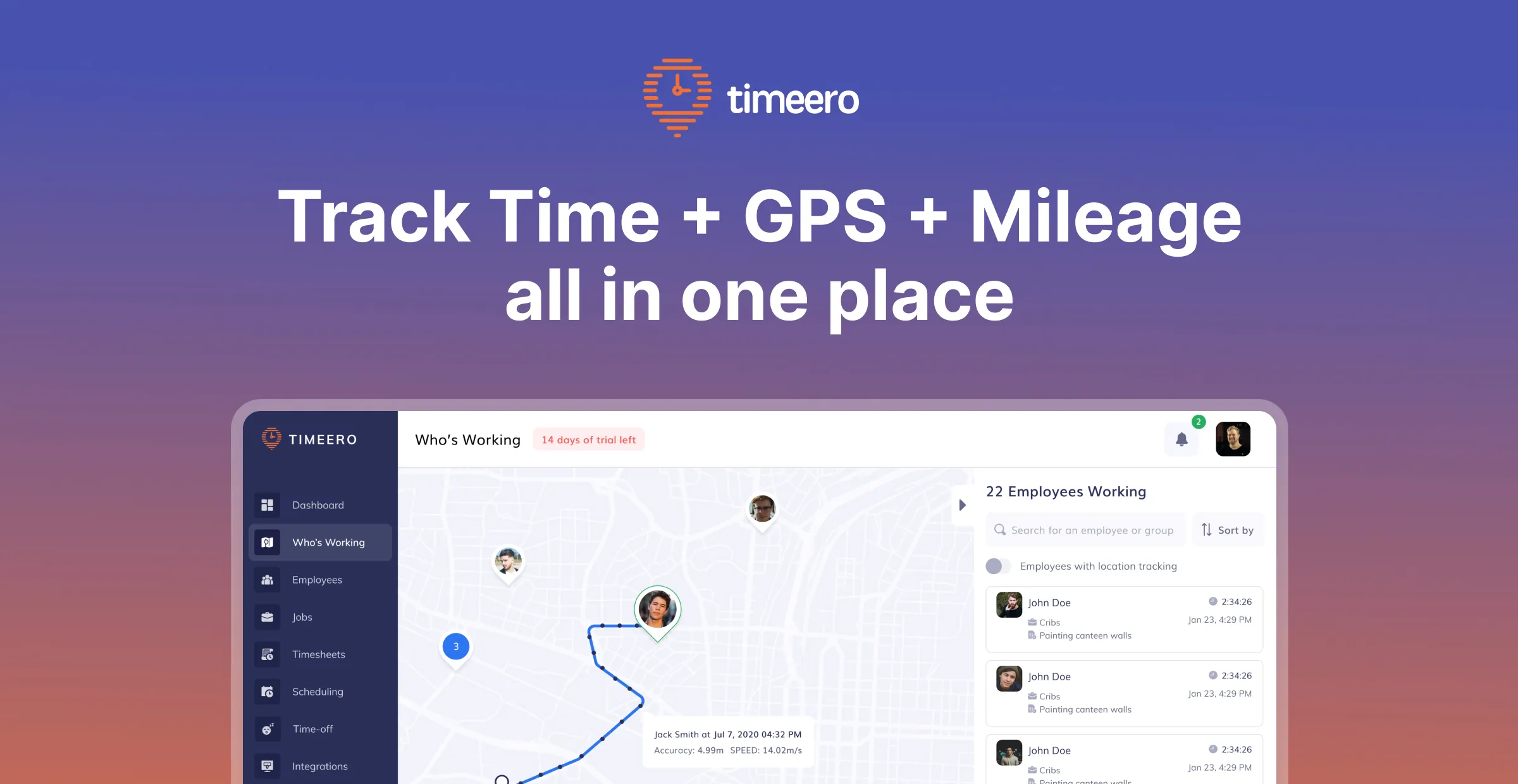 Timeero GPS time tracking product